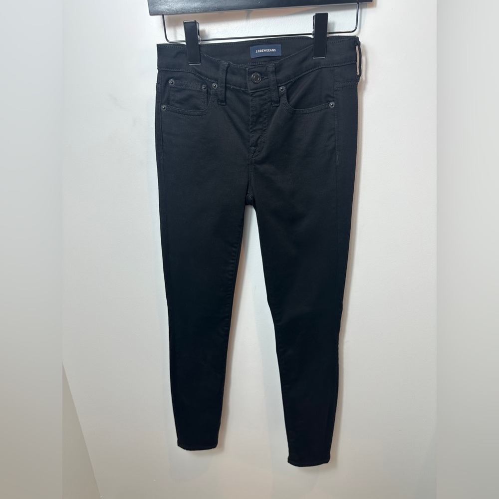 J.Crew Women's Black Toothpick Skinny Jeans Size 24 Denim Mid Rise